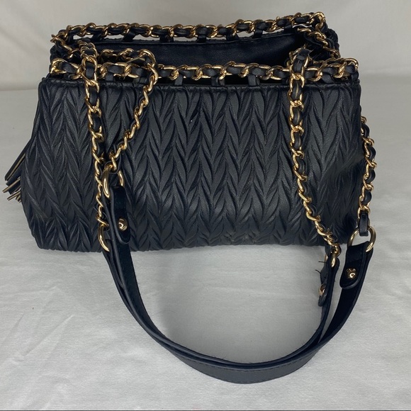 double chain strap shoulder bag